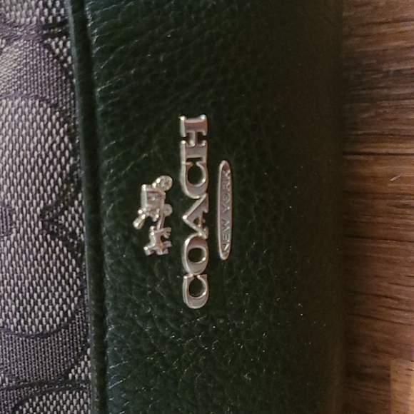 COACH Madison Phoebe Canvas, Large Trendy Leather, Triple compartment  HandBag - Picture 6 of 7